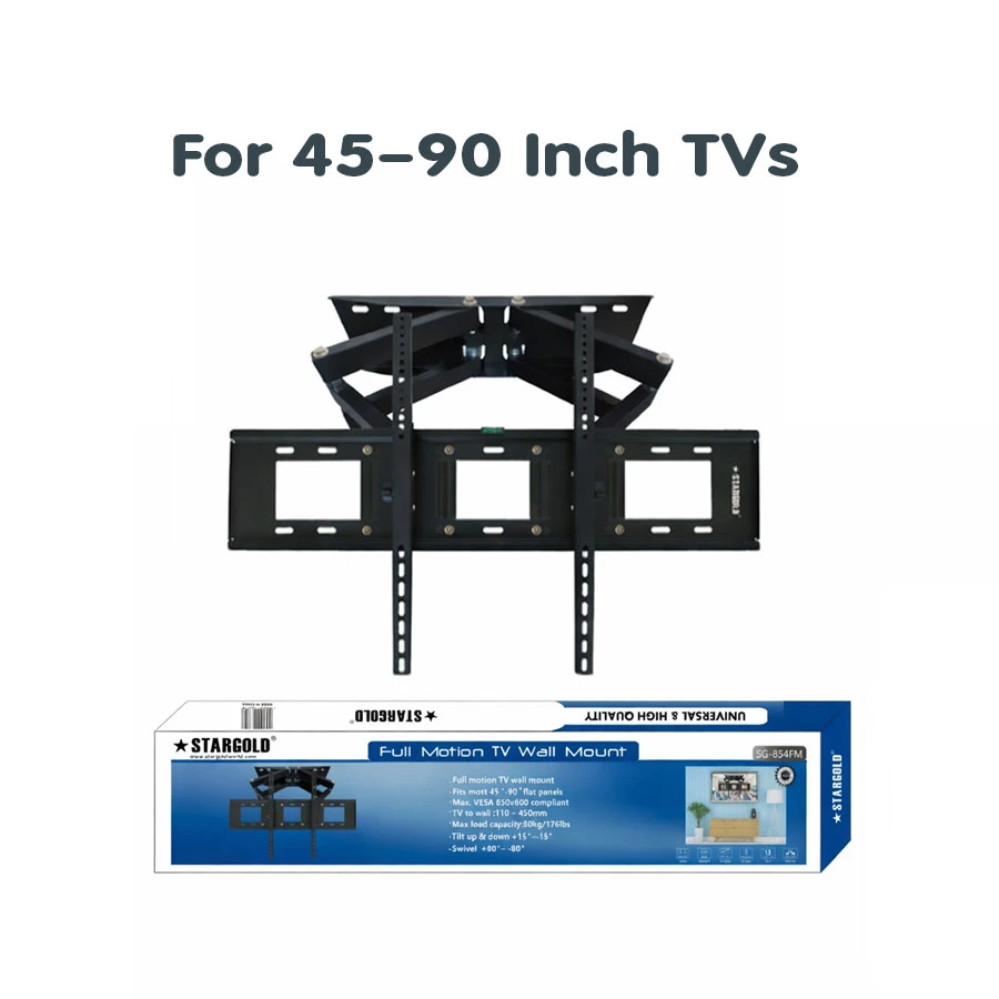 STARGOLD SG-854FM Full Motion TV Wall Mount for 45–90 Inch TVs