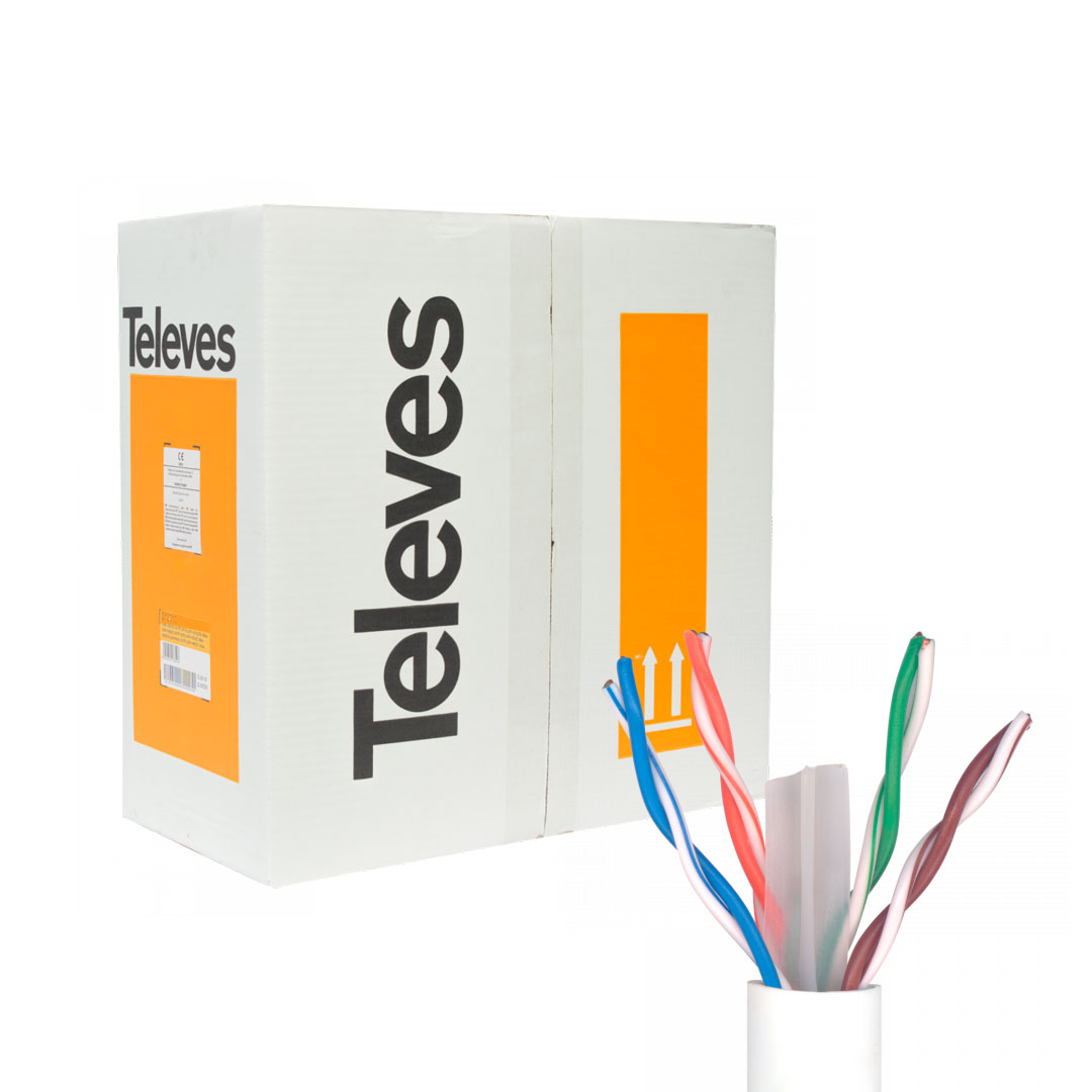 Televes-U/UTP Cat 6 PVC Blanco (Network)Deta Cable 305m-2199