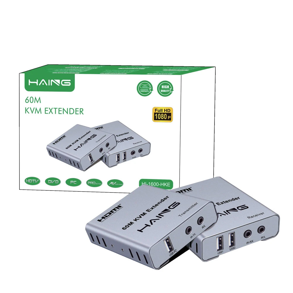 HDMI Extender with USB KVM 60M Support 4K – HI-1600-HKE