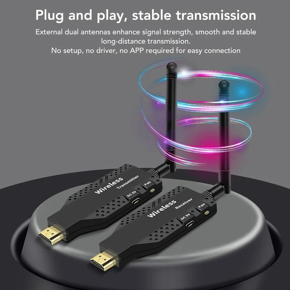 HDMI Wireless Extender 1080P Transmitter & Receiver | HDMI Extender for TV & Projector