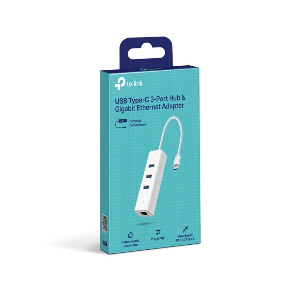 TP-Link UE330C USB-C 3-Port Hub & Gigabit Ethernet Network Adapter