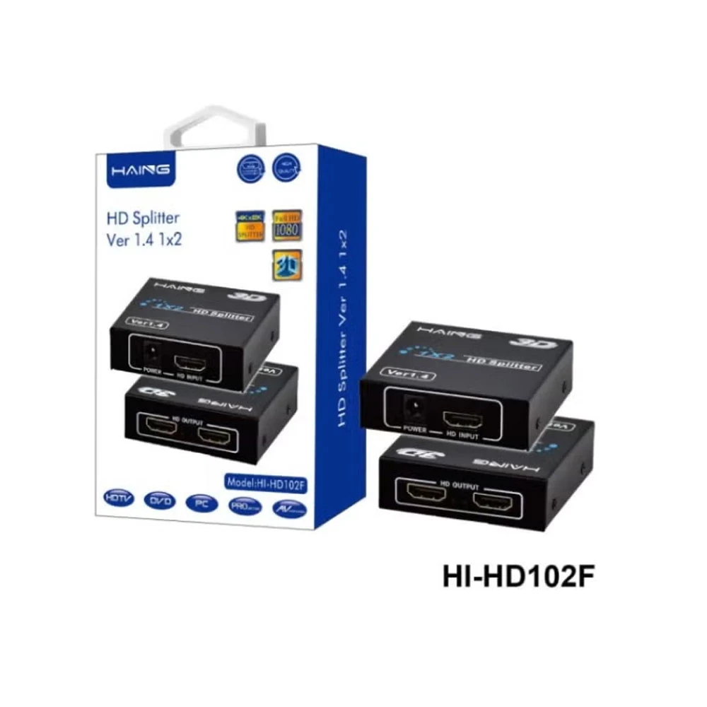 HAING 4K×2K HDMI Splitter 1×2 – UHD HDMI Splitter v1.4 (HI-HD102F)
